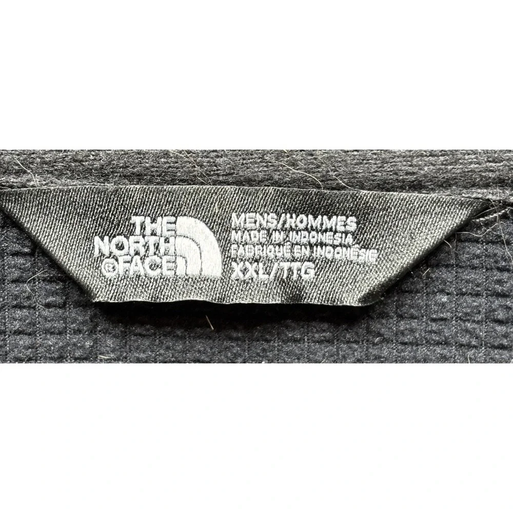 The North Face Mountain Peaks 1/4-Zip Fleece Pullover Men 2XL Black EUC Hiking‎